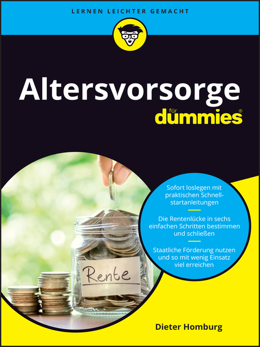 Title details for Altersvorsorge für Dummies by Dieter Homburg - Available